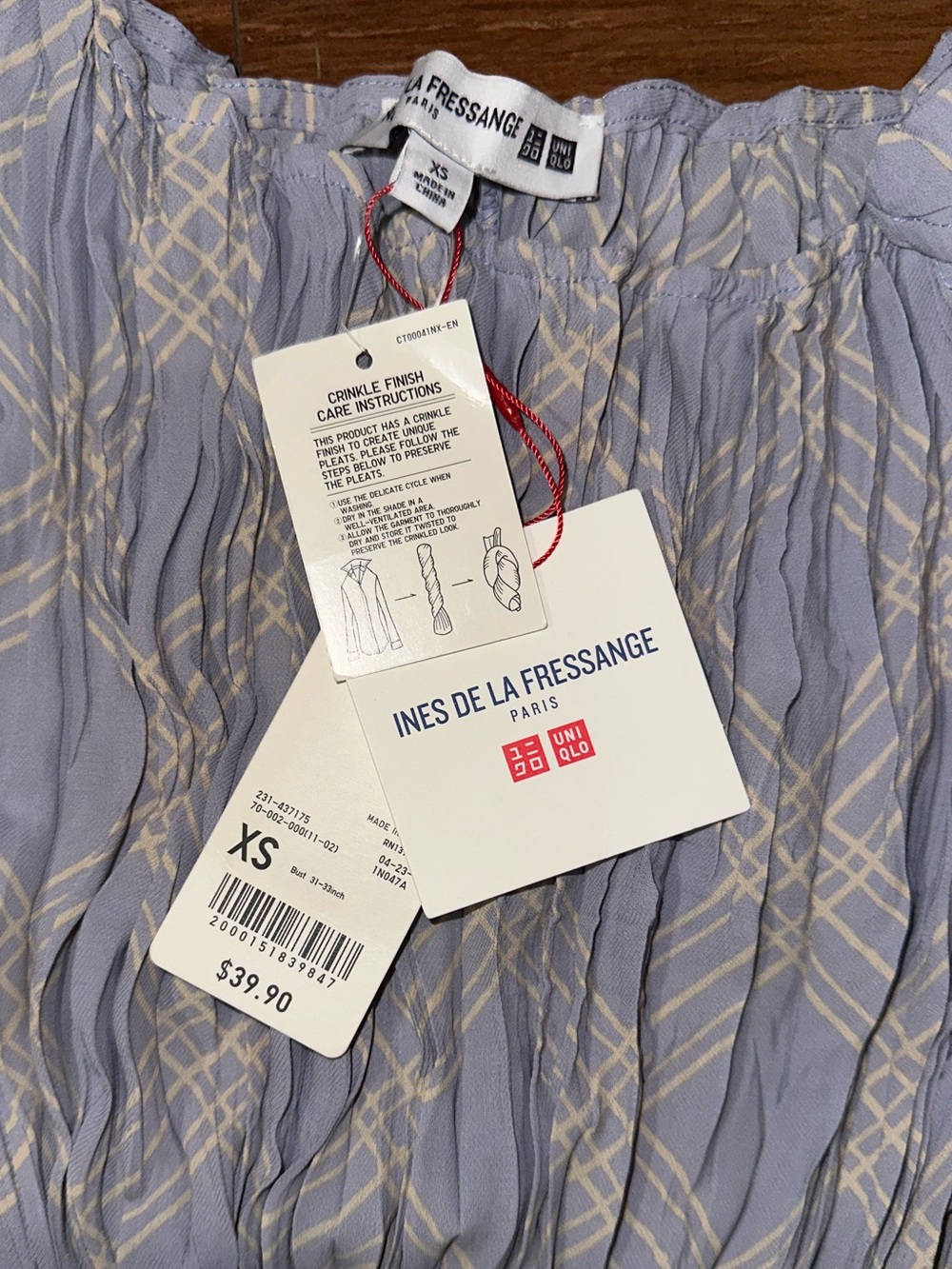 Ines de la Fressange for Uniqlo Short Sleeve Blouse NWT - Picture 5 of 6